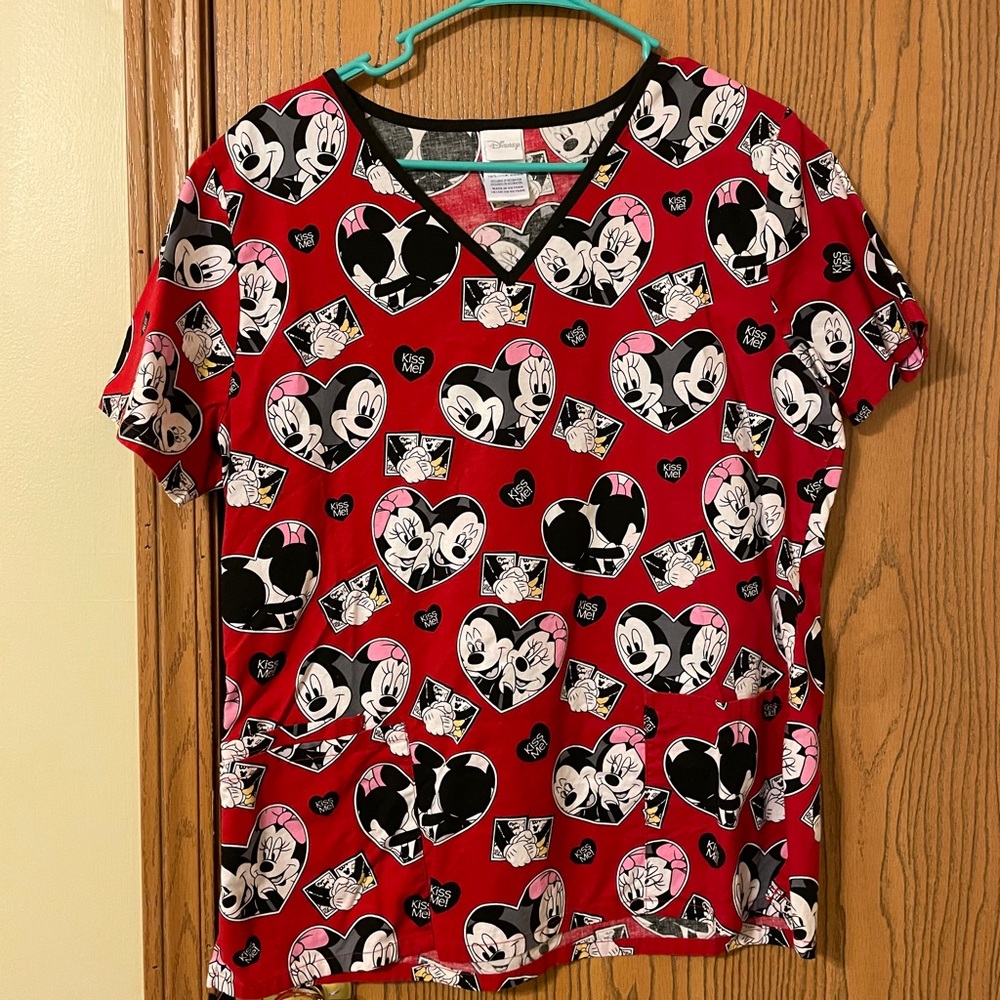 Minnie Mouse Mickey Mouse scrub top